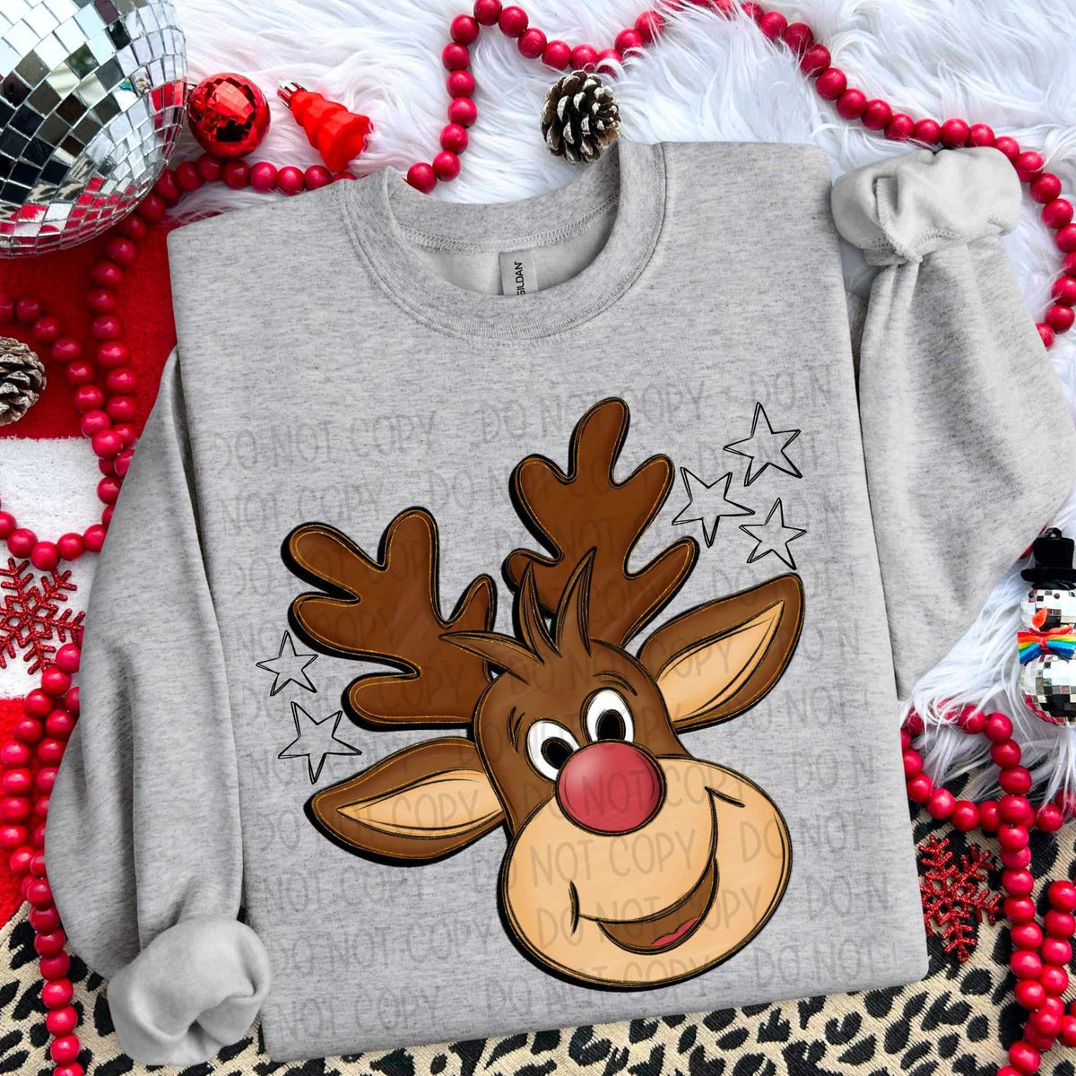 Happy reindeer (SW) 65445 DTF transfer