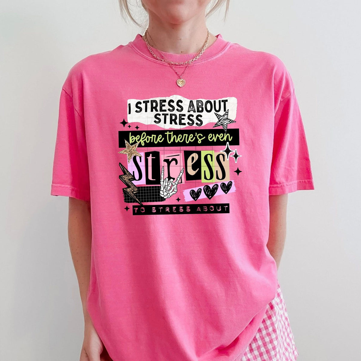 I stress about stress BLACK (CSC) DTF Transfer