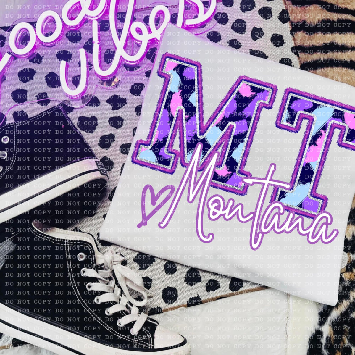 MT Montana purple brushstrokes (ECHT) 94035 DTF transfer