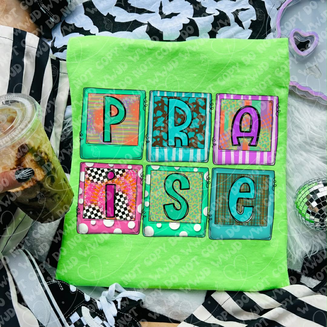 Praise Blocks (Vehement) DTF transfer