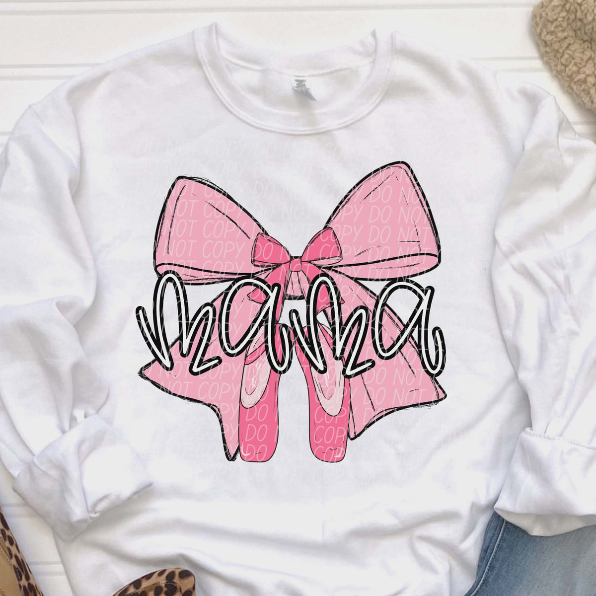 Mama ballet bow (city) DTF transfer