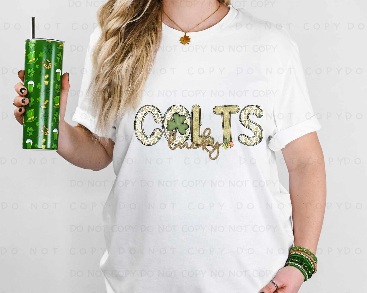 Lucky colts st Patrick patterns (caplinger) 82496 DTF transfer