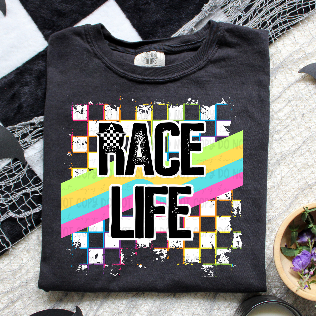 Race life rainbow (REVEL) 96490 DTF transfer