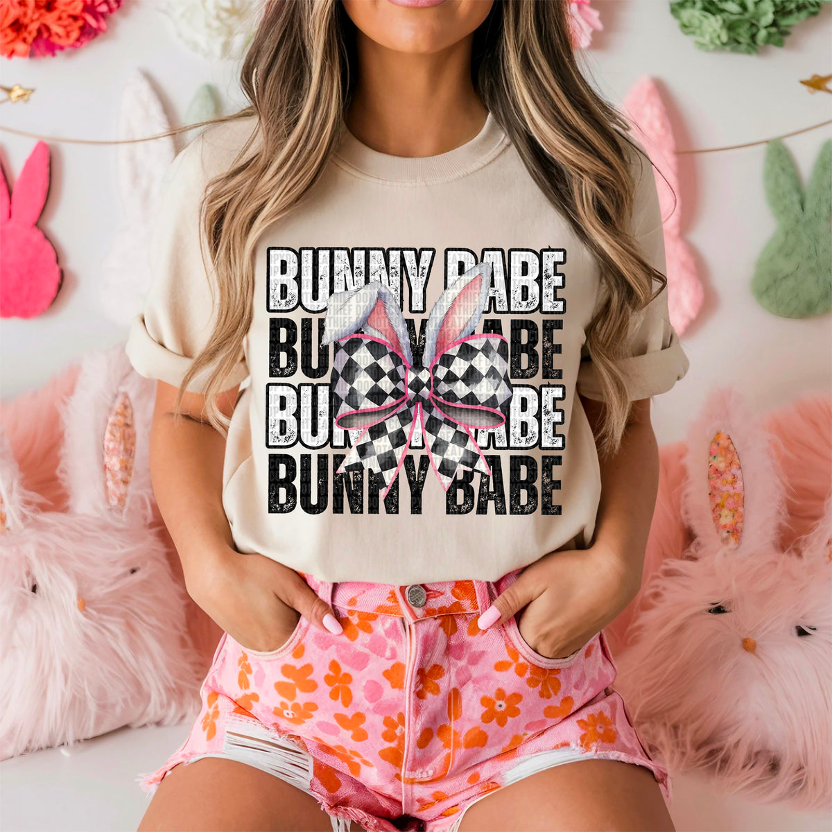 Bunny babe stacked 90430 DTF transfer