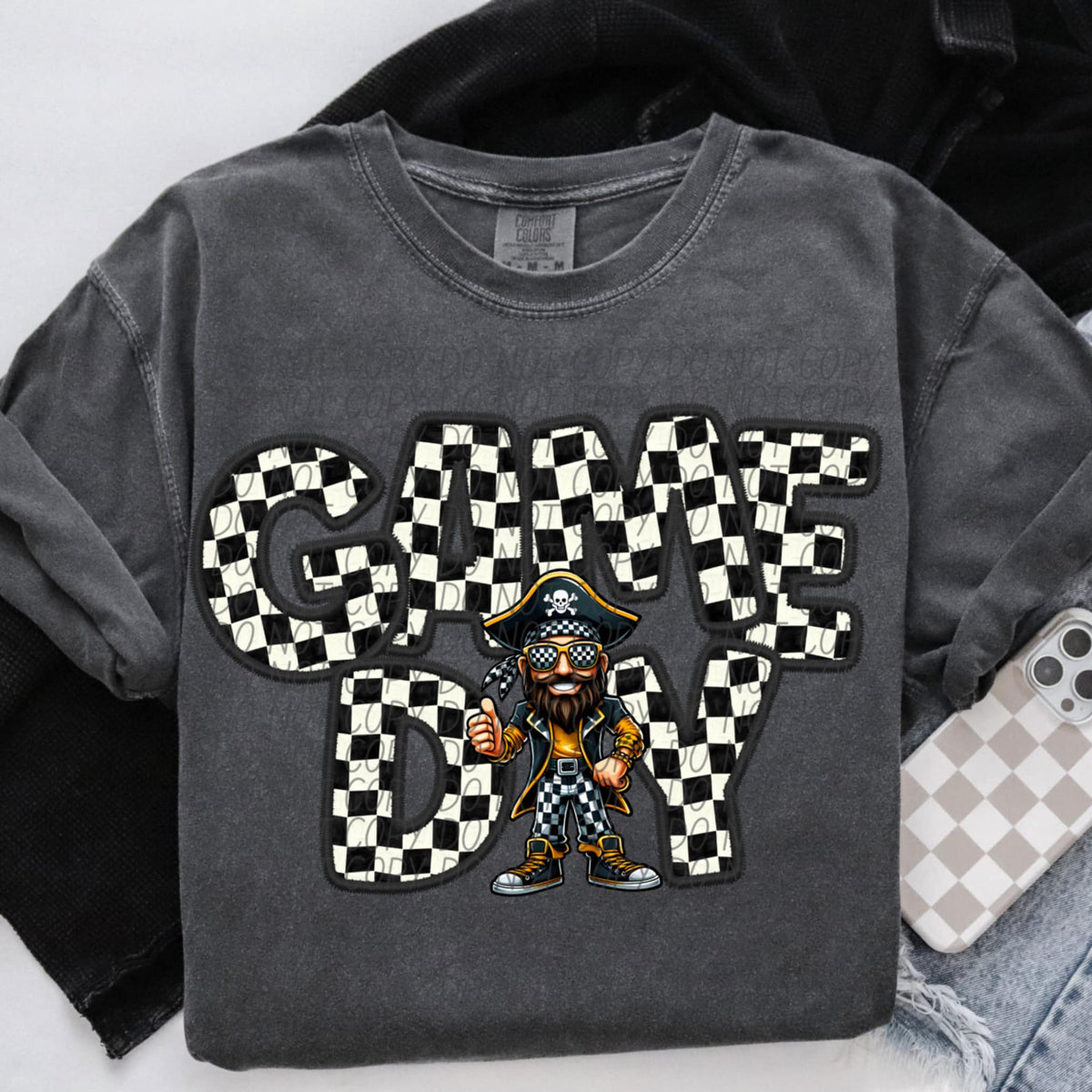 Game day pirate character checkered (CITY) 91378 TF transfer