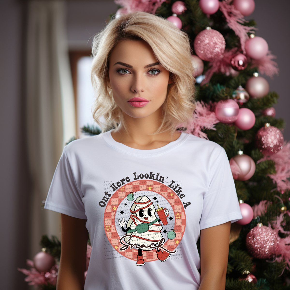 Out here lookin like a snack (cake and checkers) 49884 DTF transfer