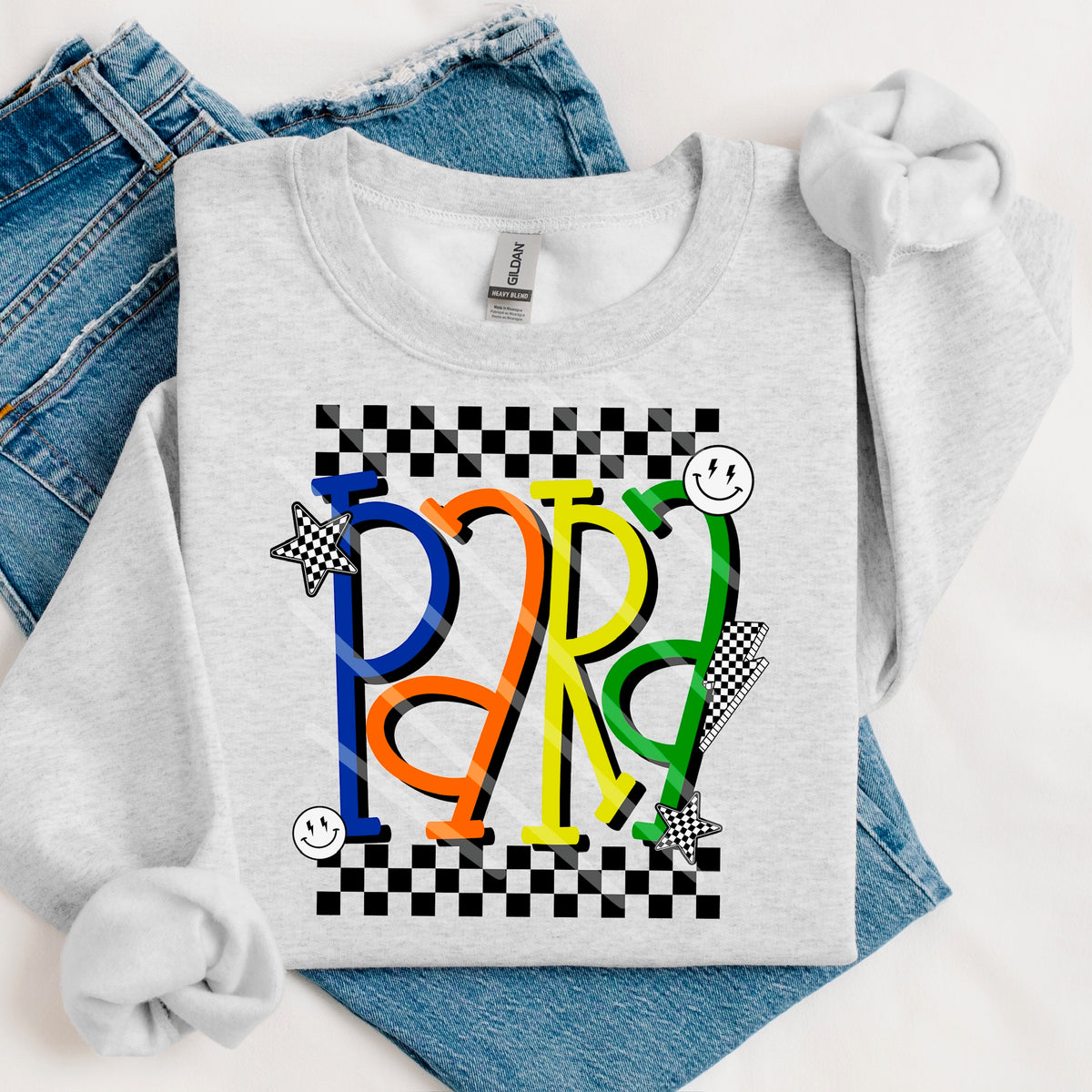 Para boy colors with doodles (saved) 114447 DTF transfer