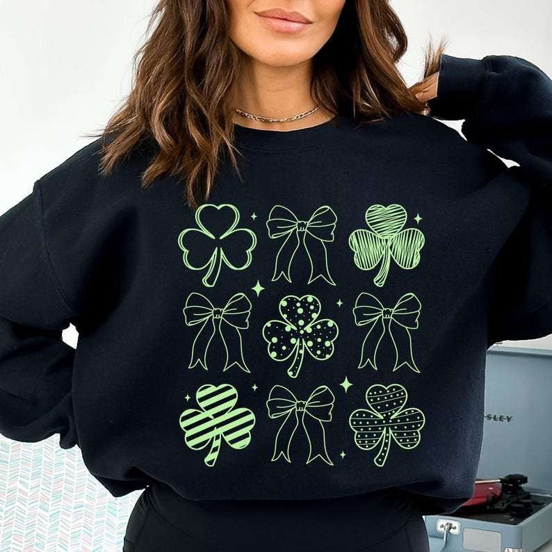 Green clover collage 80245 DTF transfer