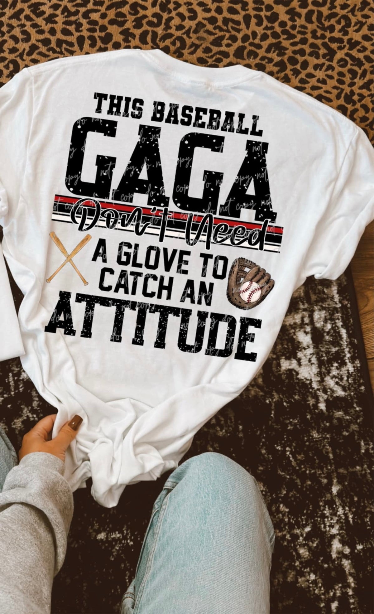 This baseball Gaga don’t need a glove to catch an attitude (VIRGO) 91076 DTF transfer