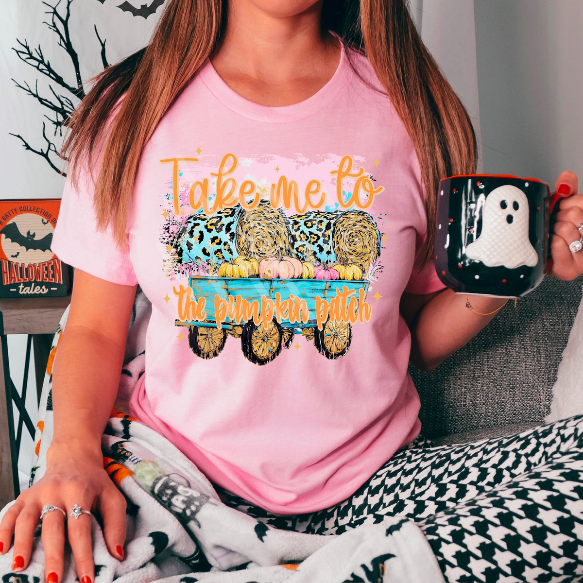 Take me to the pumpkin patch blue barrel (WNDD) 114239 DTF transfer