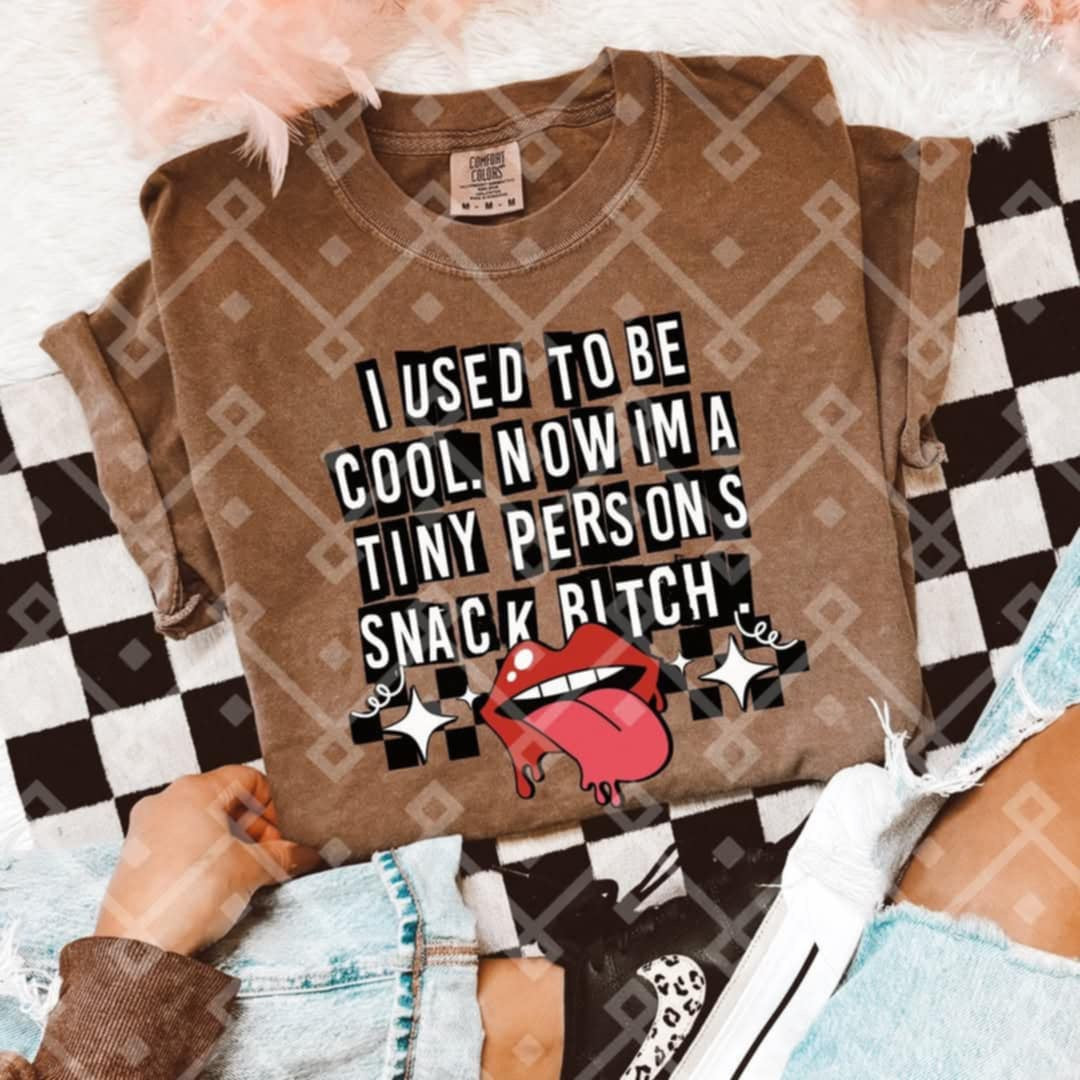 I used to be cool now I’m a tiny persons snack bitch (Crafti) 103221 DTF transfer