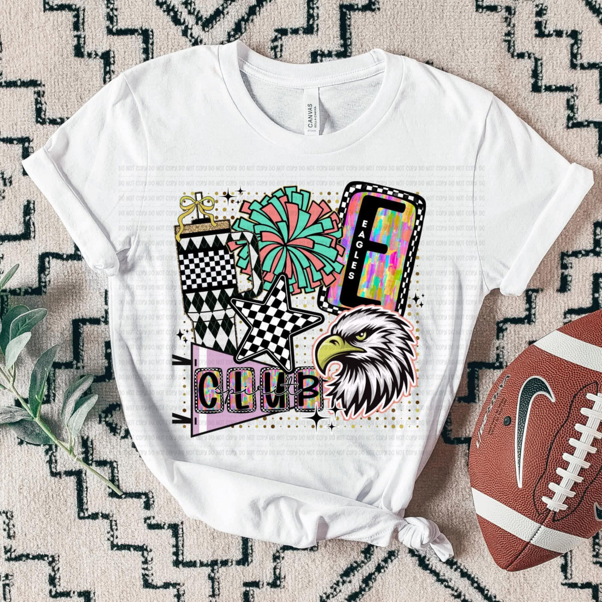 Eagles Club Spirit Collage SSD 112824 DTF transfer