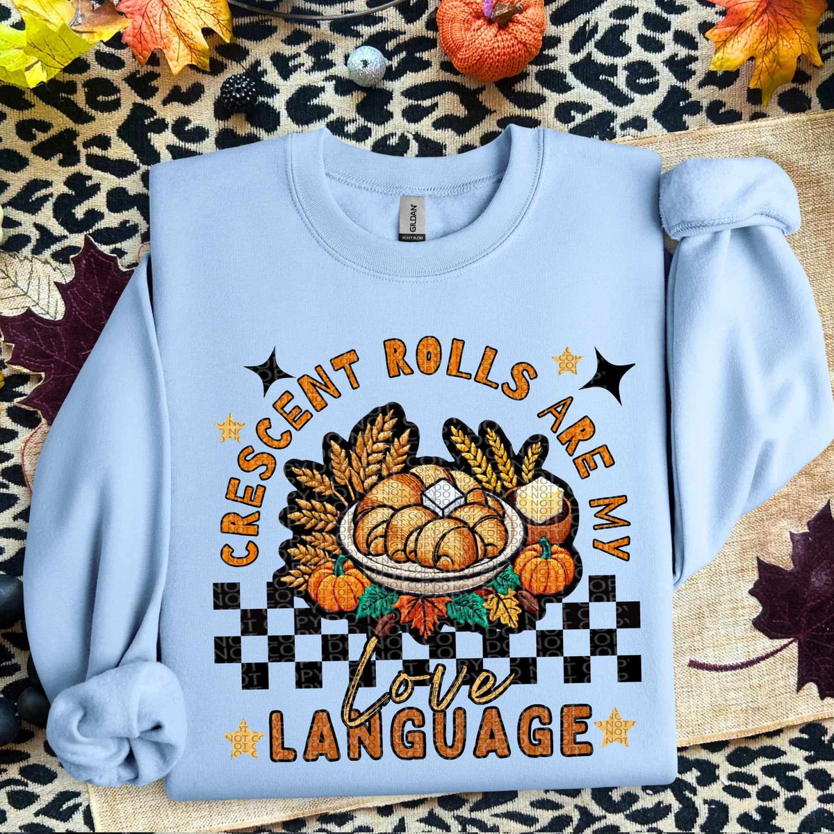 Crescent rolls are my love language (HW) 60070 DTF transfer