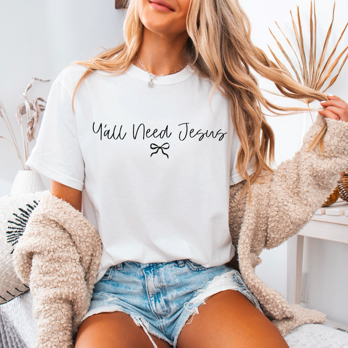 Y’all need Jesus bow black font 93576 DTF transfer