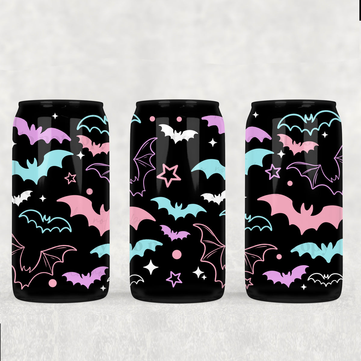 Pastel bats (CSC) UV DTF WRAP