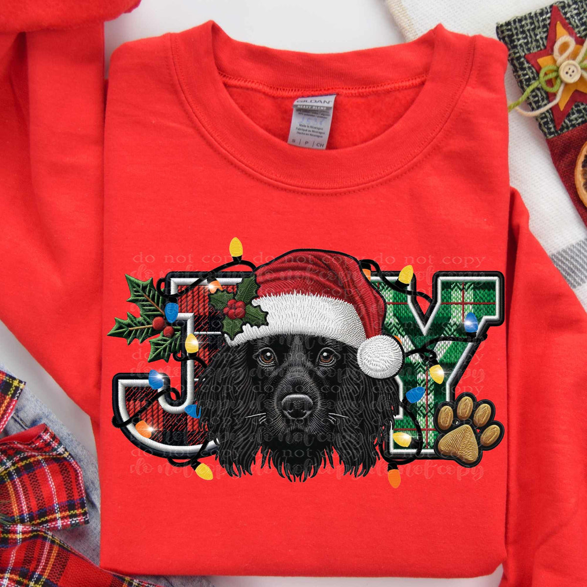 Joy black springer spaniel (TTD) 62077 DTF transfer