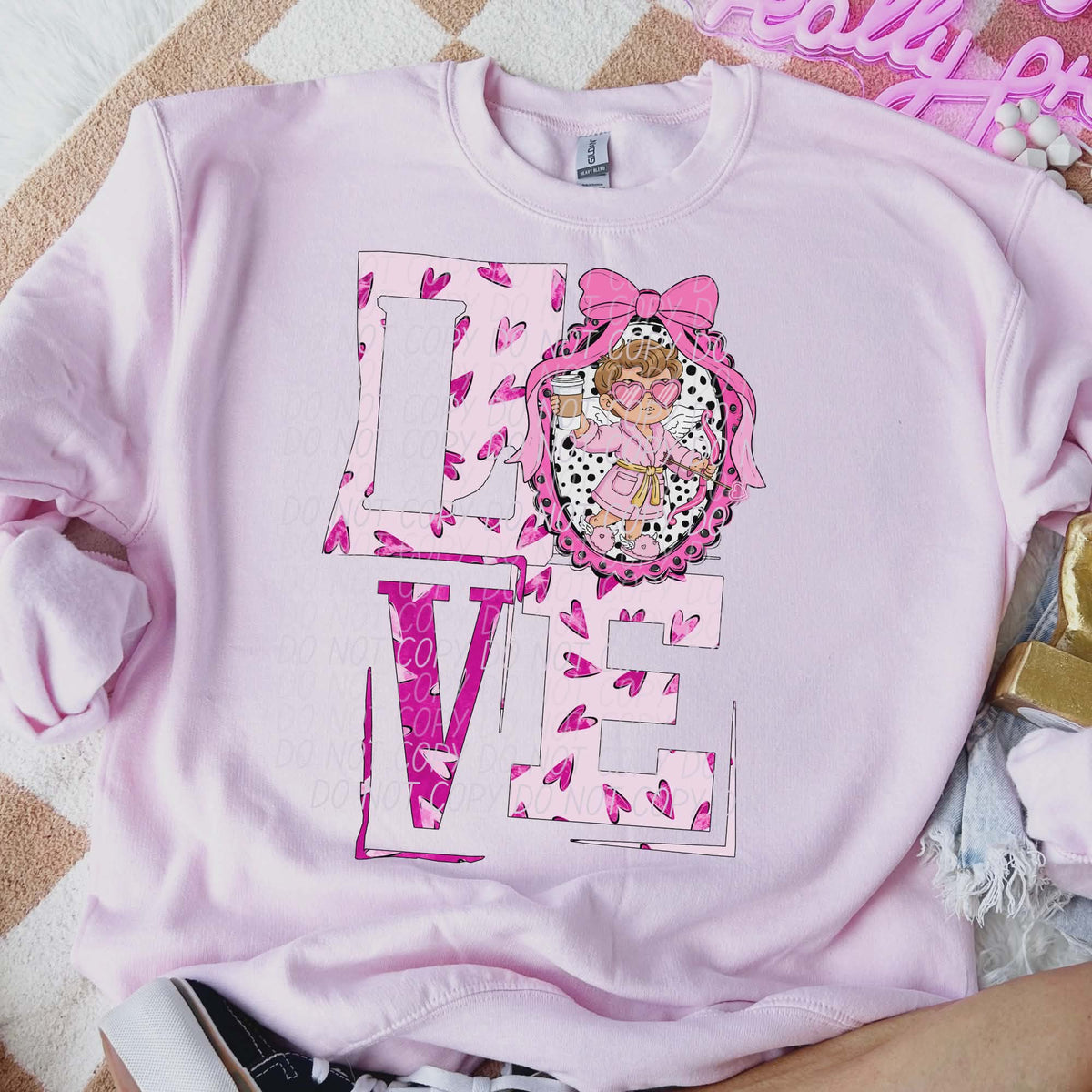 Love Cupid Frame (city) DTF transfer