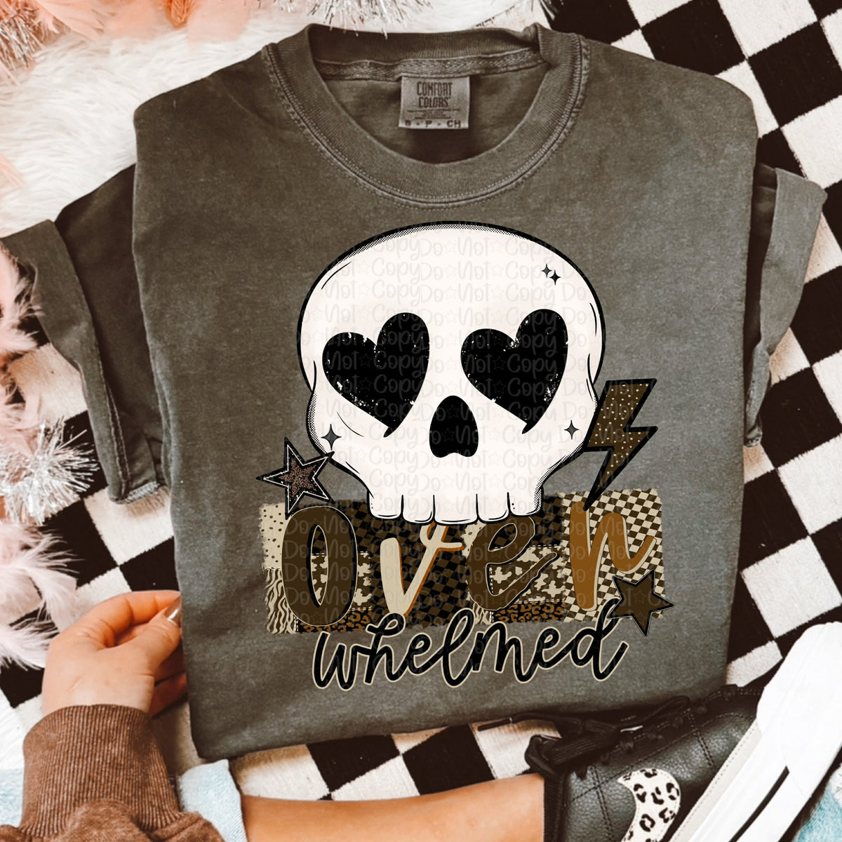 Overwhelmed skull (virgo) DTF Transfer