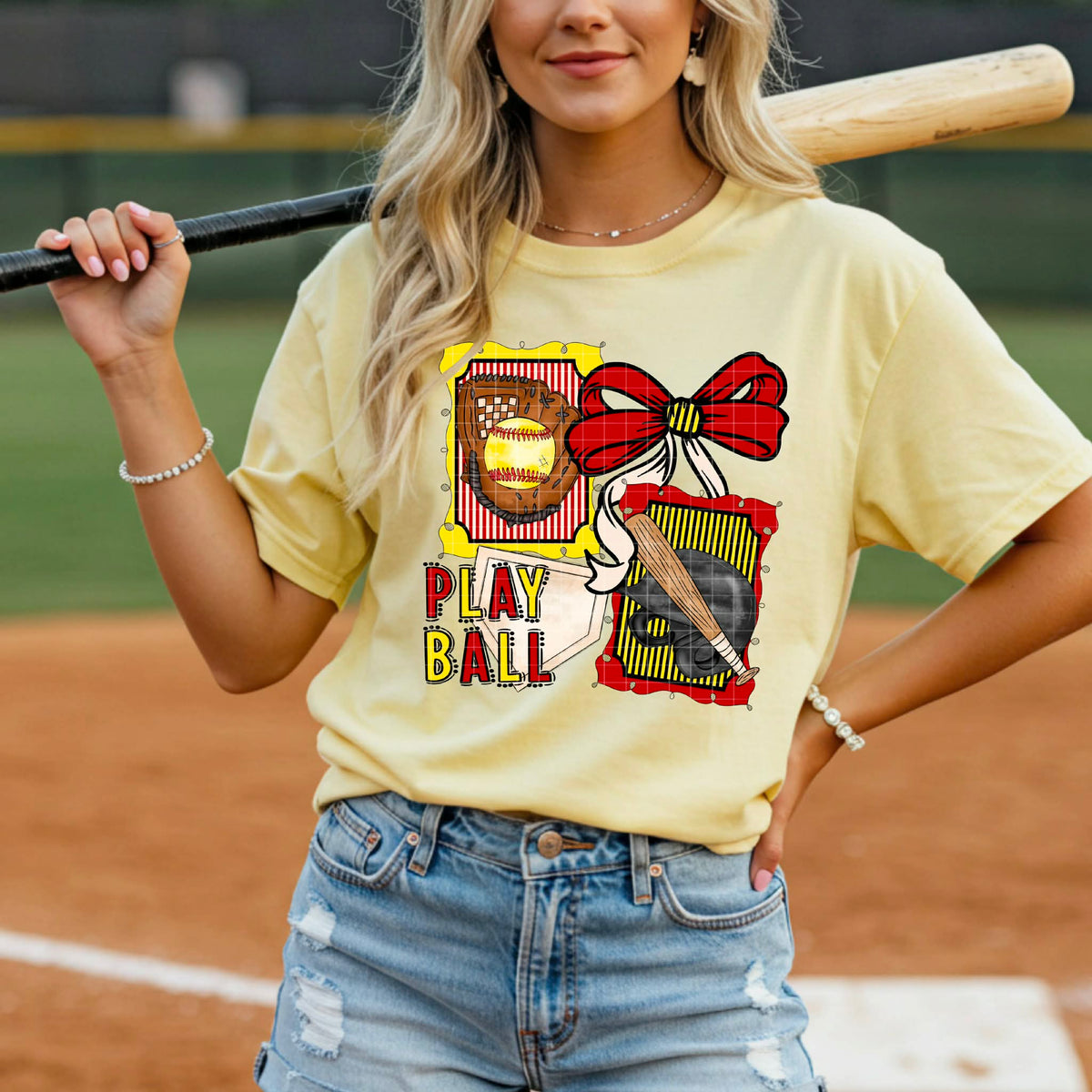Play Ball softball (DD) DTF Transfer
