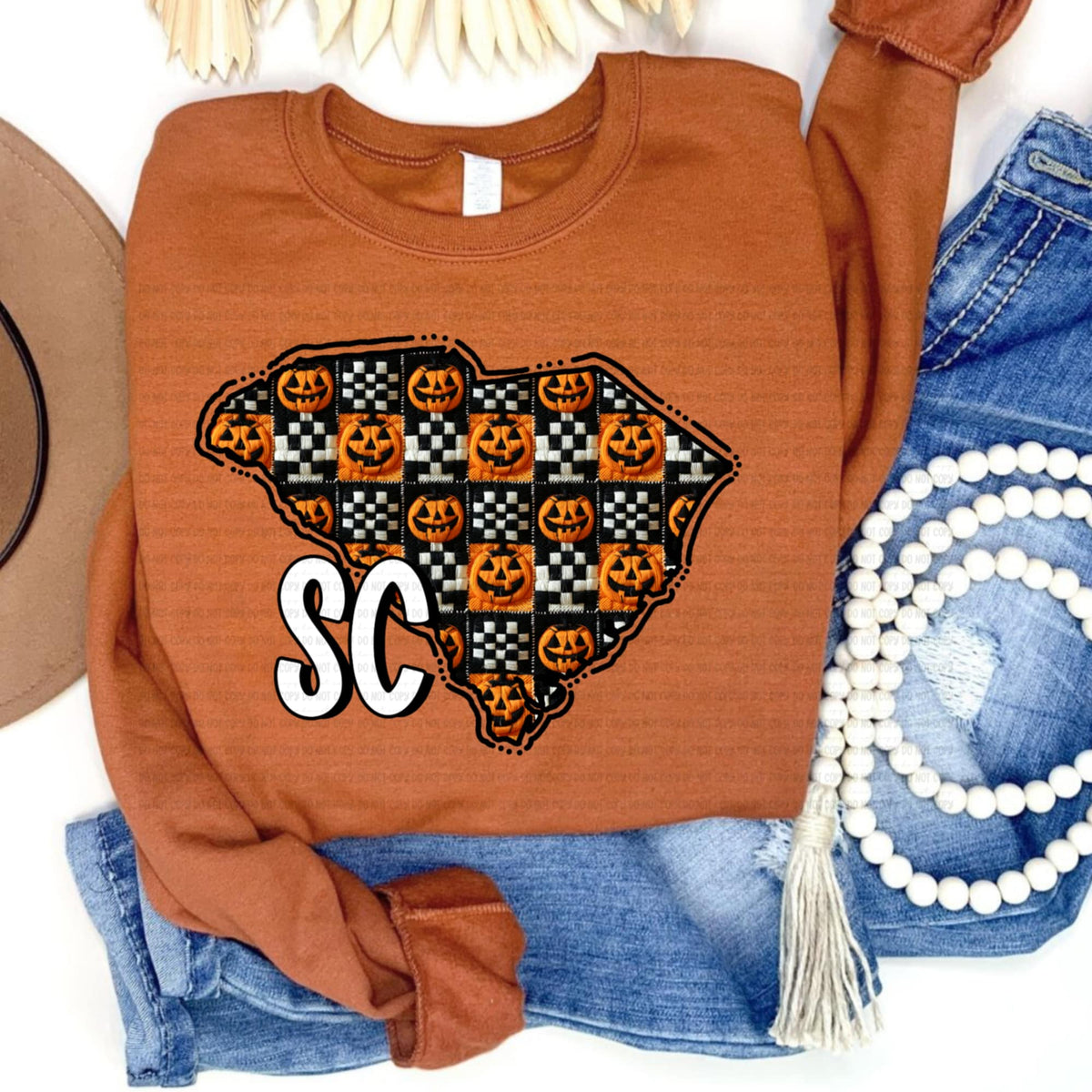 South Carolina pumpkin checker REVEL DTF transfer