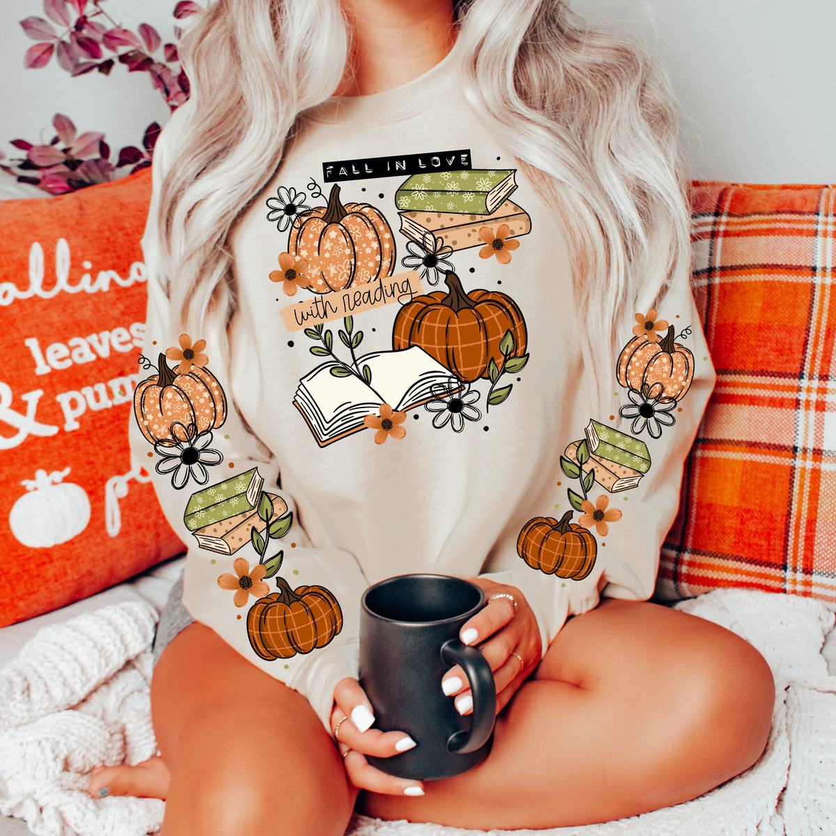 Fall in love with reading (front only) (CSC) DTF Transfer