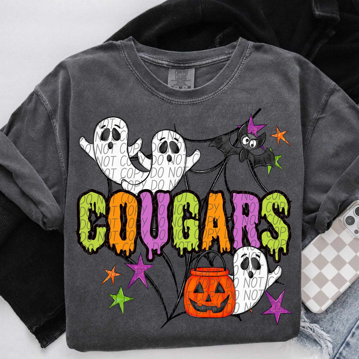 Cougars Halloween (City) DTF transfer