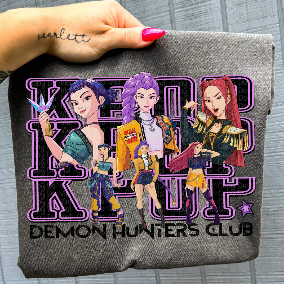 Hunters club black letters (virgo) DTF Transfer