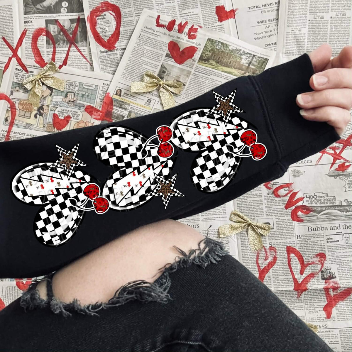 My heart says yes SLEEVE ONLY (SET OF TWO) (DWS) DTF Transfer