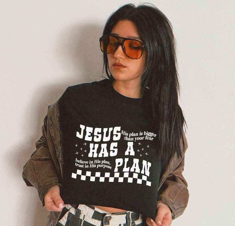 Jesus has a plan WHITE 62185 DTF transfer