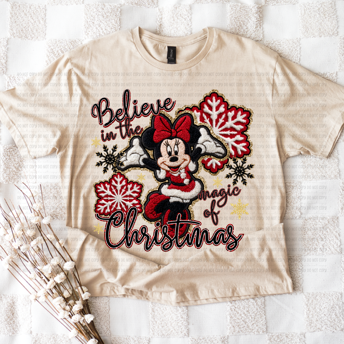 Believe in the magic of Christmas mouse (revel) DTF Transfer