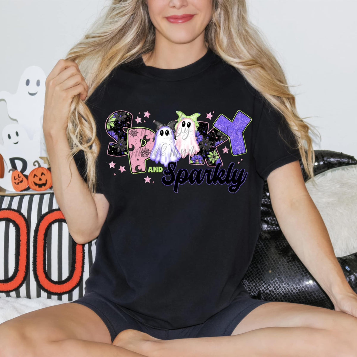 Spooky and Sparkly DTF transfer