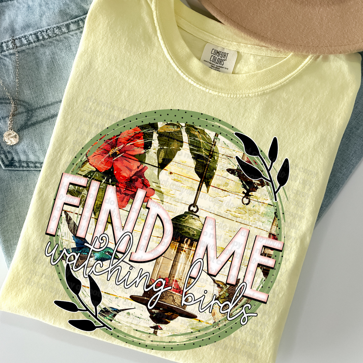 Find me watching birds (TTD) 96412 DTF transfer