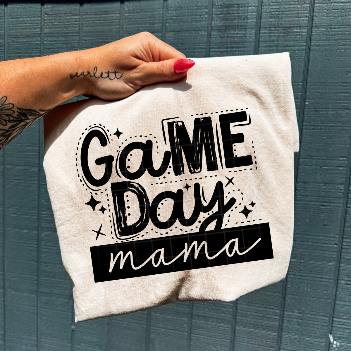 Game Day mama BLACK (CSC) DTF Transfer