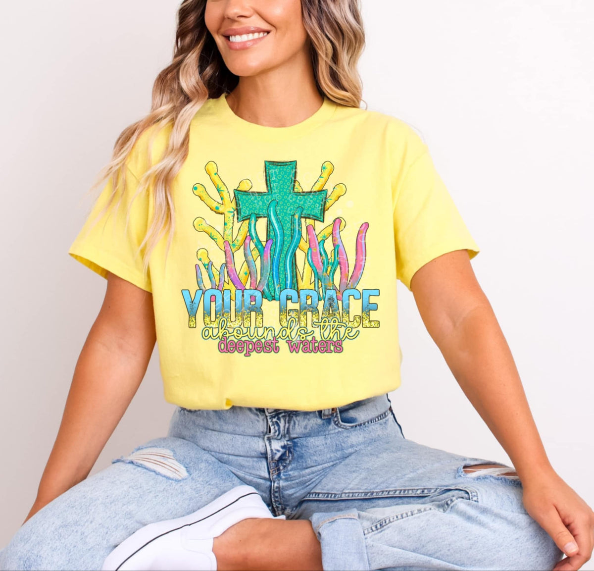 Your grace abounds the deepest waters 92764 DTF transfer