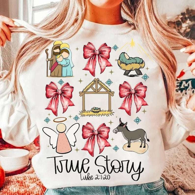 True story collage red bows 64917 DTF transfer