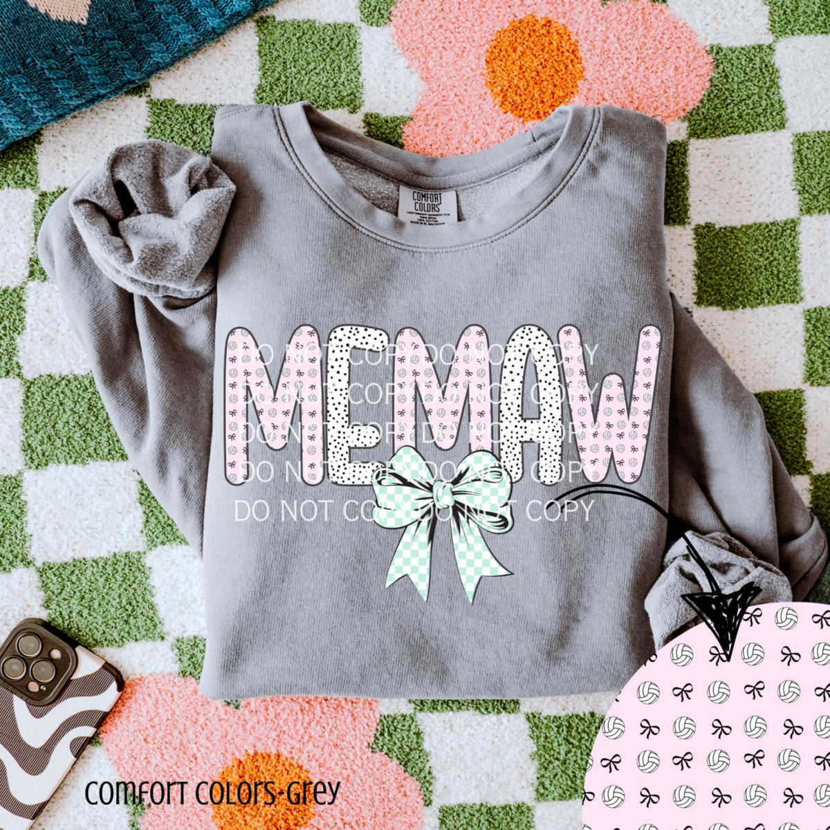 Memaw volleyball letters (CSG) 90242 DTF transfer