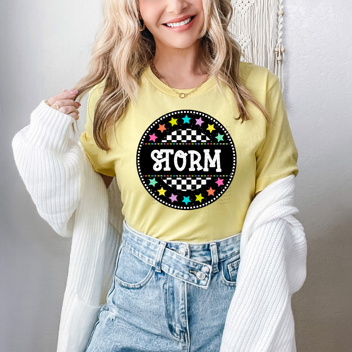 Storm (circle checkers and stars) 49694 DTF TRANSFER