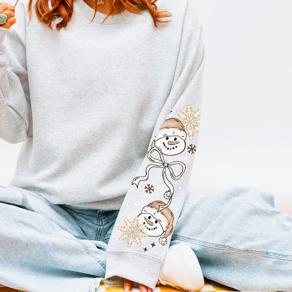 a Quick Meltdown snowman coffee (SLEEVE) (CSC) DTF Transfer