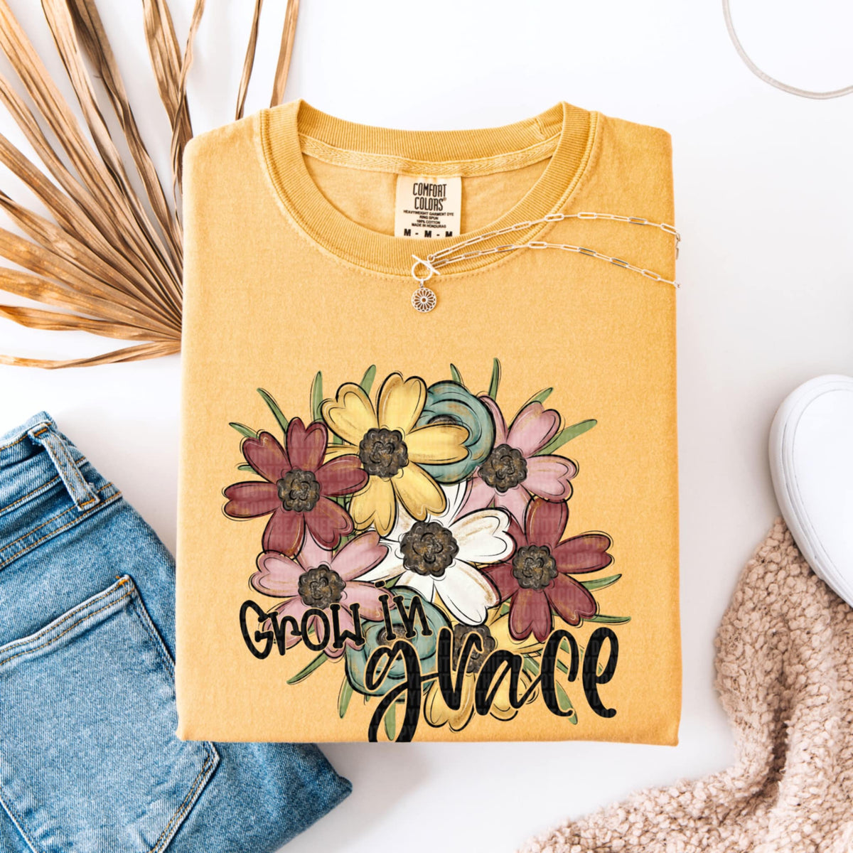 Grow in grace flowers (SDD) 91116 DTF transfer