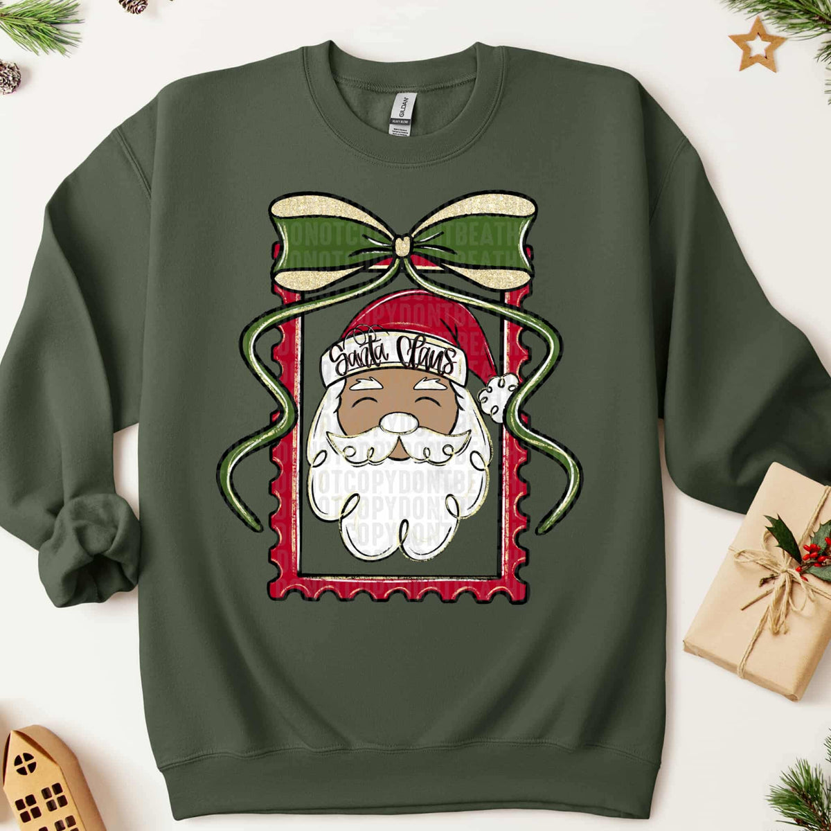Dark Santa Christmas frame SDD DTF transfer