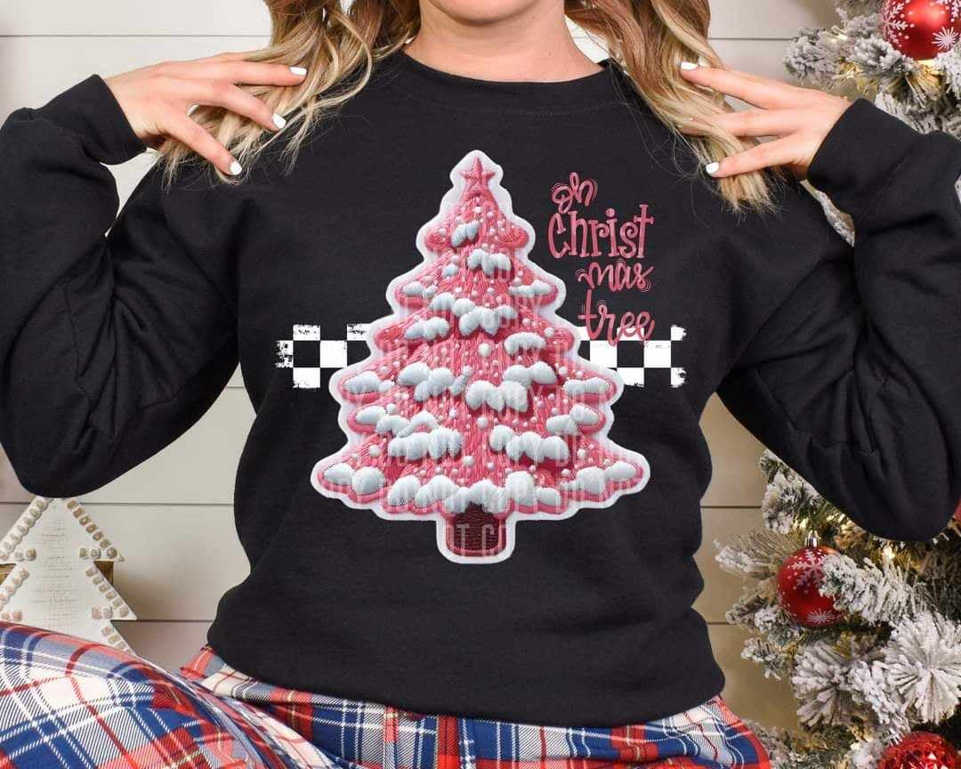 Oh Christmas tree pink (caplinger) 64406 DTF transfer