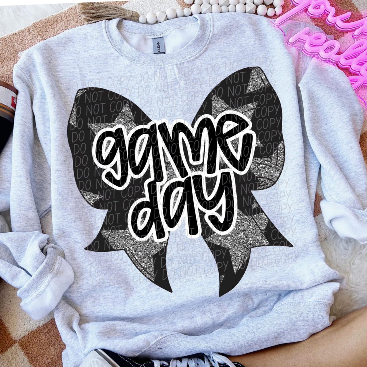 Game day black bow (CITY) 91311 DTF transfer