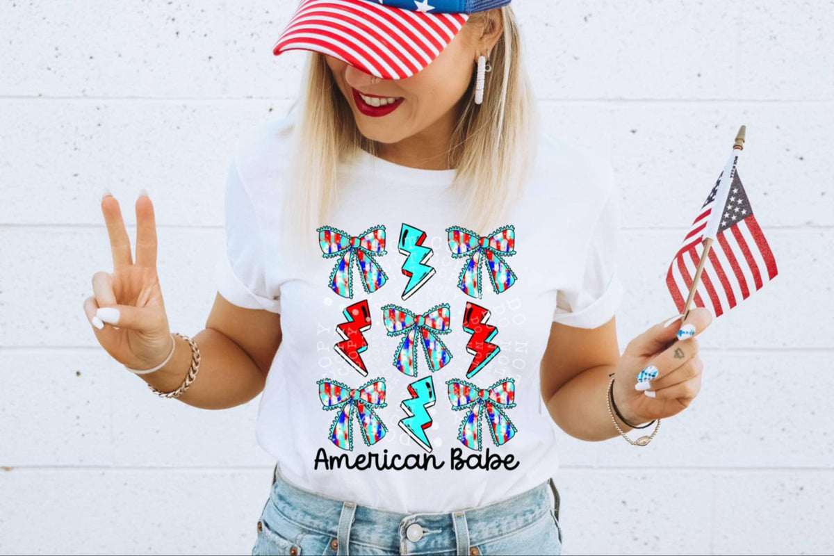 American babe collage 99586 DTF transfer