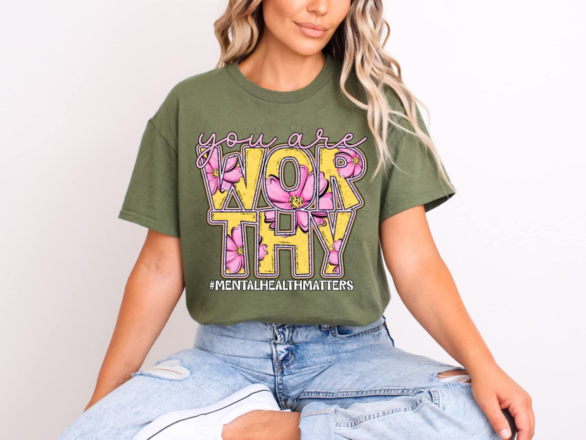 You are worthy 94075 DTF transfer