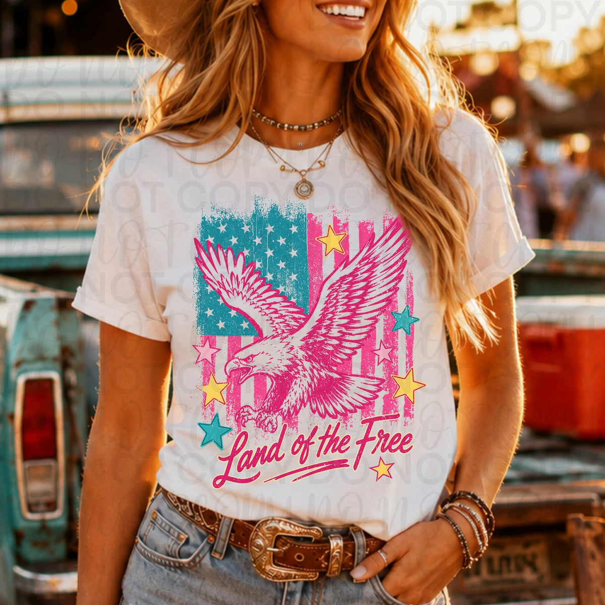 Land of the free eagle Sunday Special DTF transfer