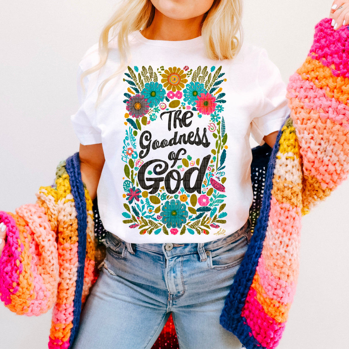 The goodness of god floral frame 94935 DTF transfer