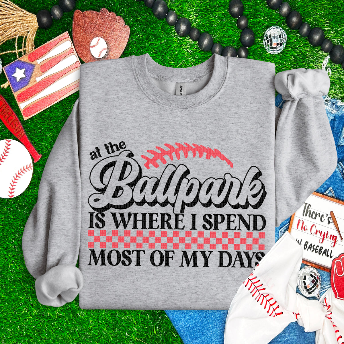 At the ballpark where I spend most of my days 95131 DTF transfer