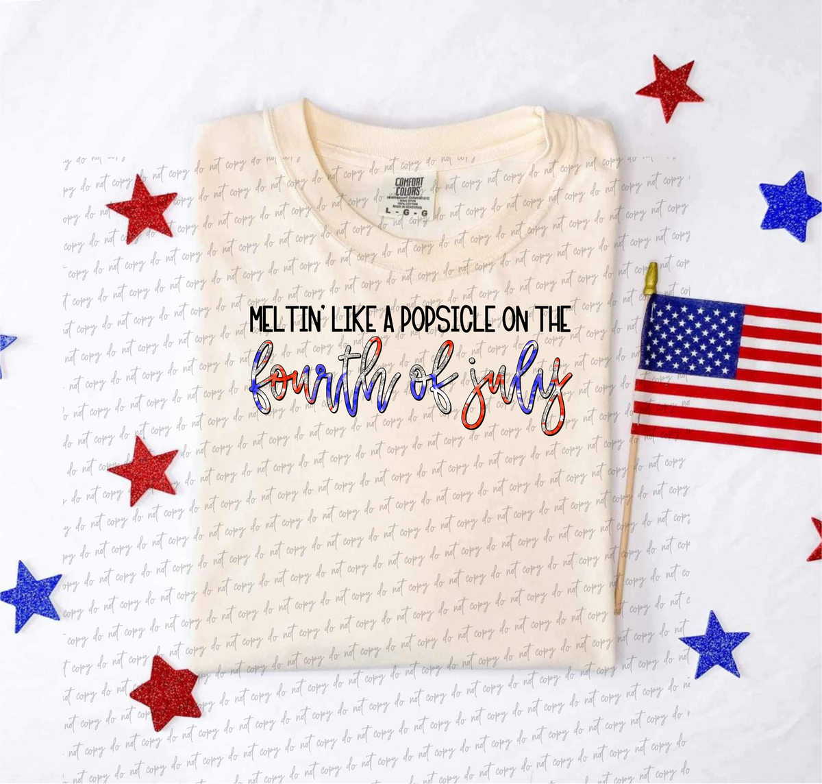 Melting like a popsicle on the fourth of July 13422 DTF transfer