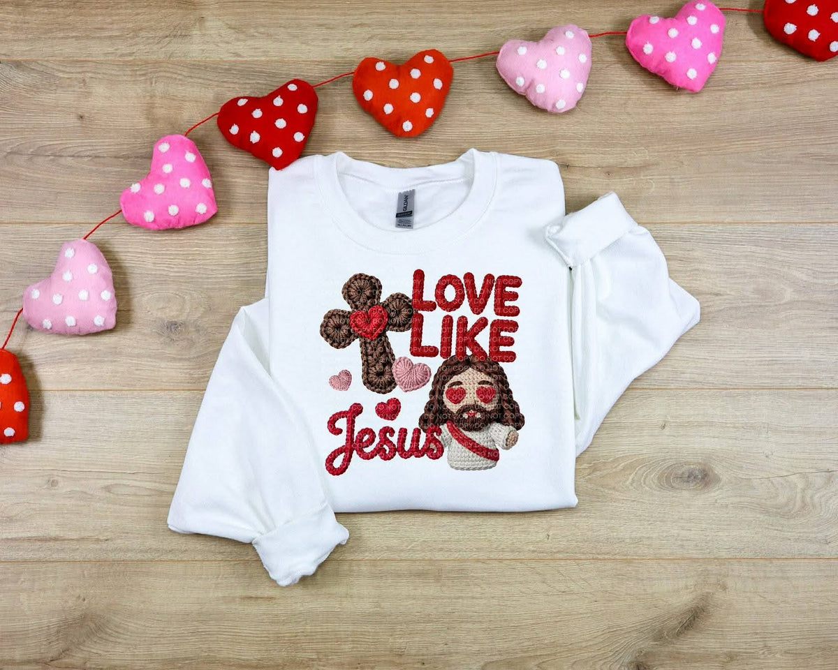 Love like Jesus faux yarn (SCG) DTF Transfer