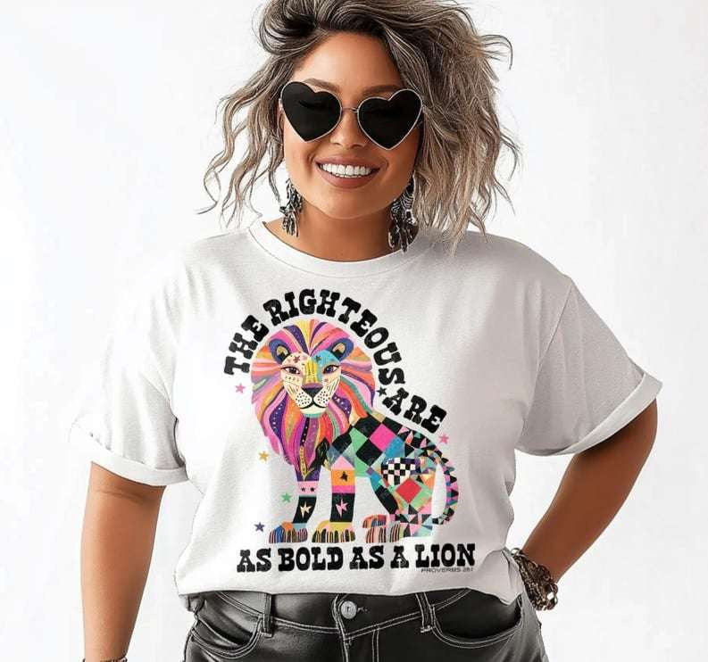 The righteous are as bold as a lion 73256 DTF transfer